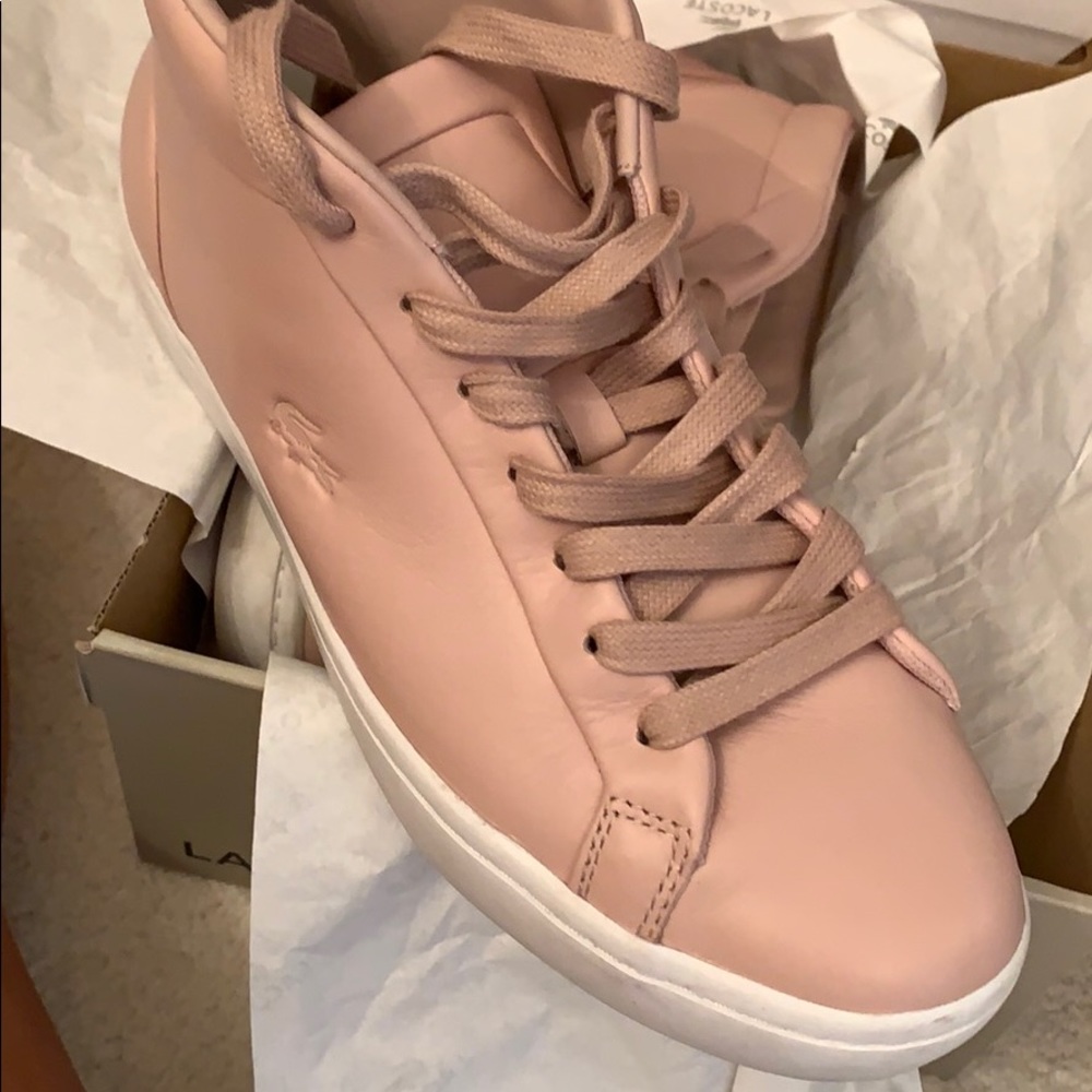 lacoste straightset chukka light pink